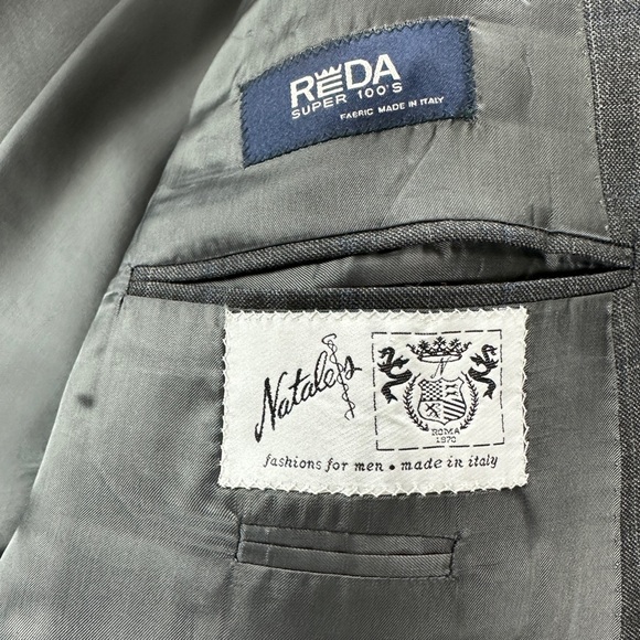 Men's Italian Gray Suit 52L Classic Style 2-Button 2-Piece LUBIAM Wool Suit - Picture 9 of 16